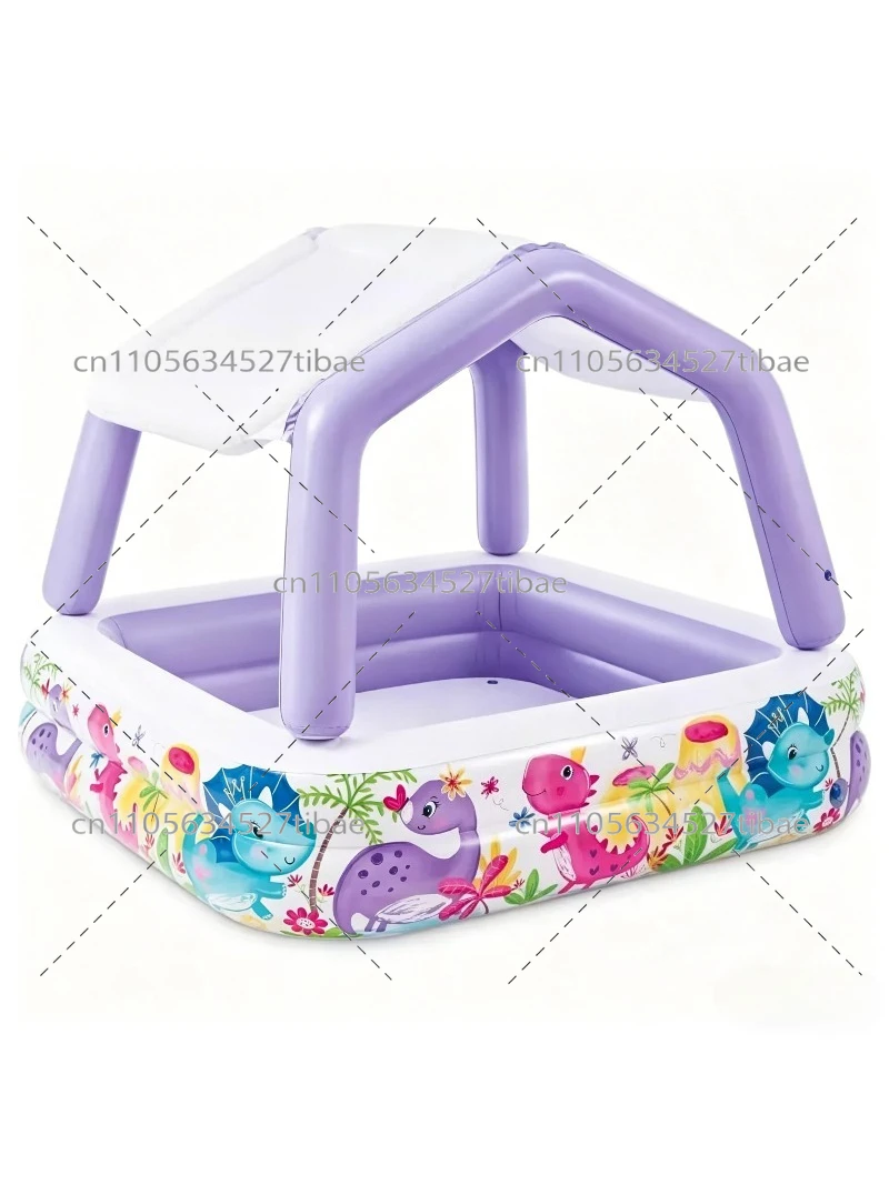 Water Slide Inflatable - Piscine gonflable arc-en-ciel pour enfants avec