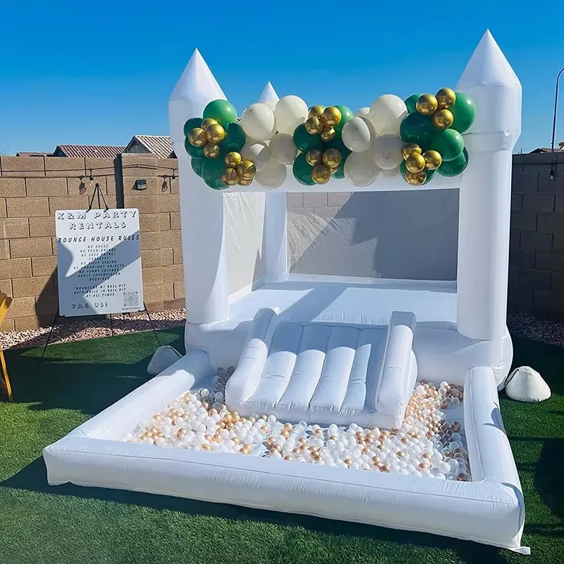 Water Slide Inflatable - Château gonflable blanc de qualité supérieure