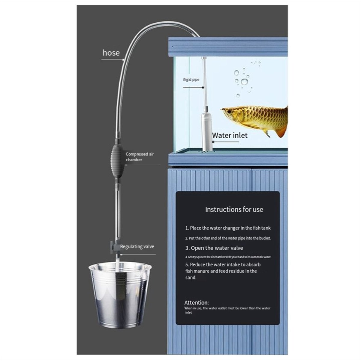 Pool Vacuum Manual - Aspirateur de piscine portatif A68M avec