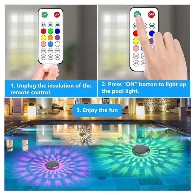 Lampes flottantes pour piscine - Pool Light Solar Rechargeable avis et prix