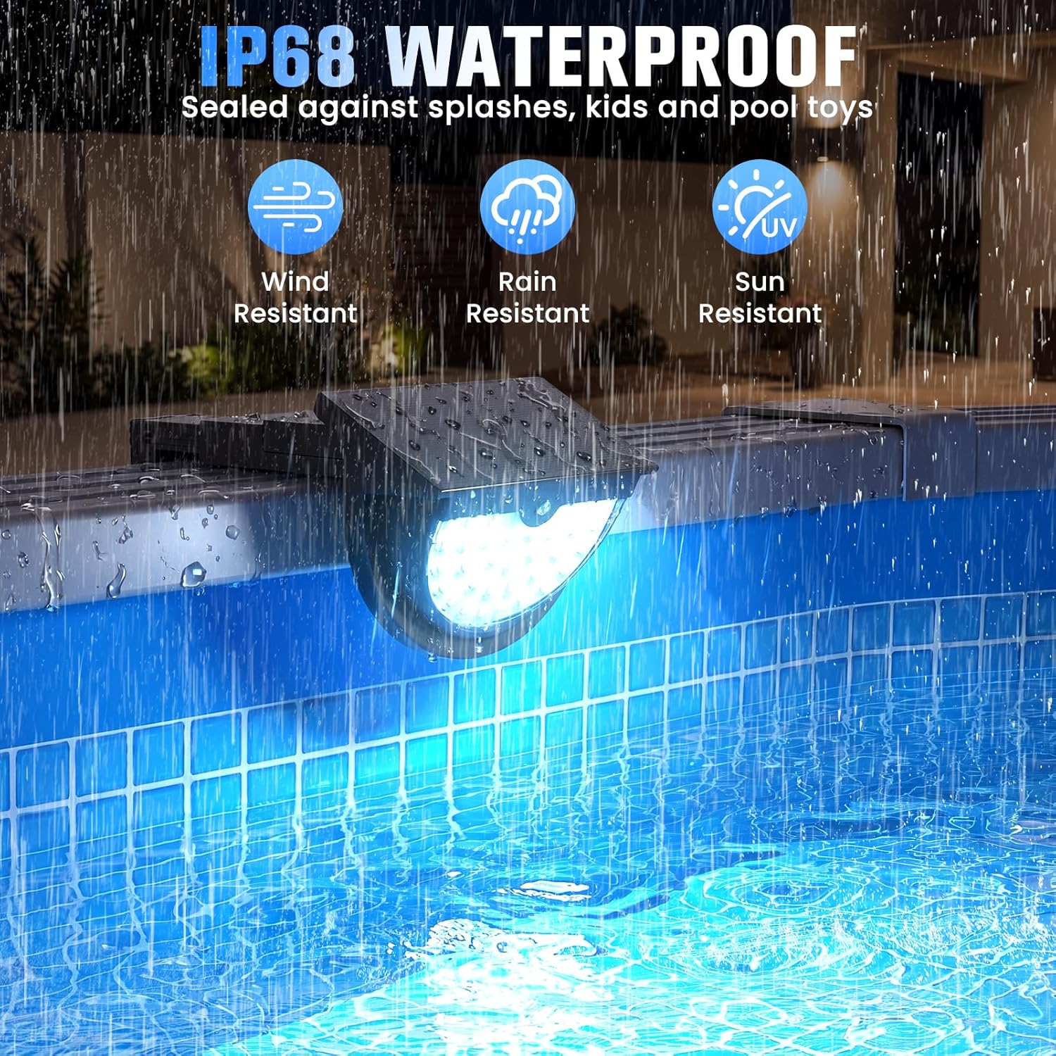Lampes solaires pour piscine,  - Pool Light Solar Rechargeable avis et prix