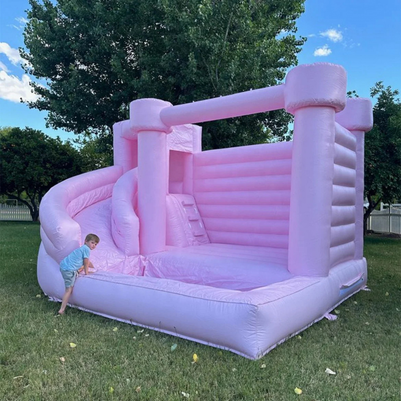 Château gonflable rose personn - Water Slide Inflatable avis et prix