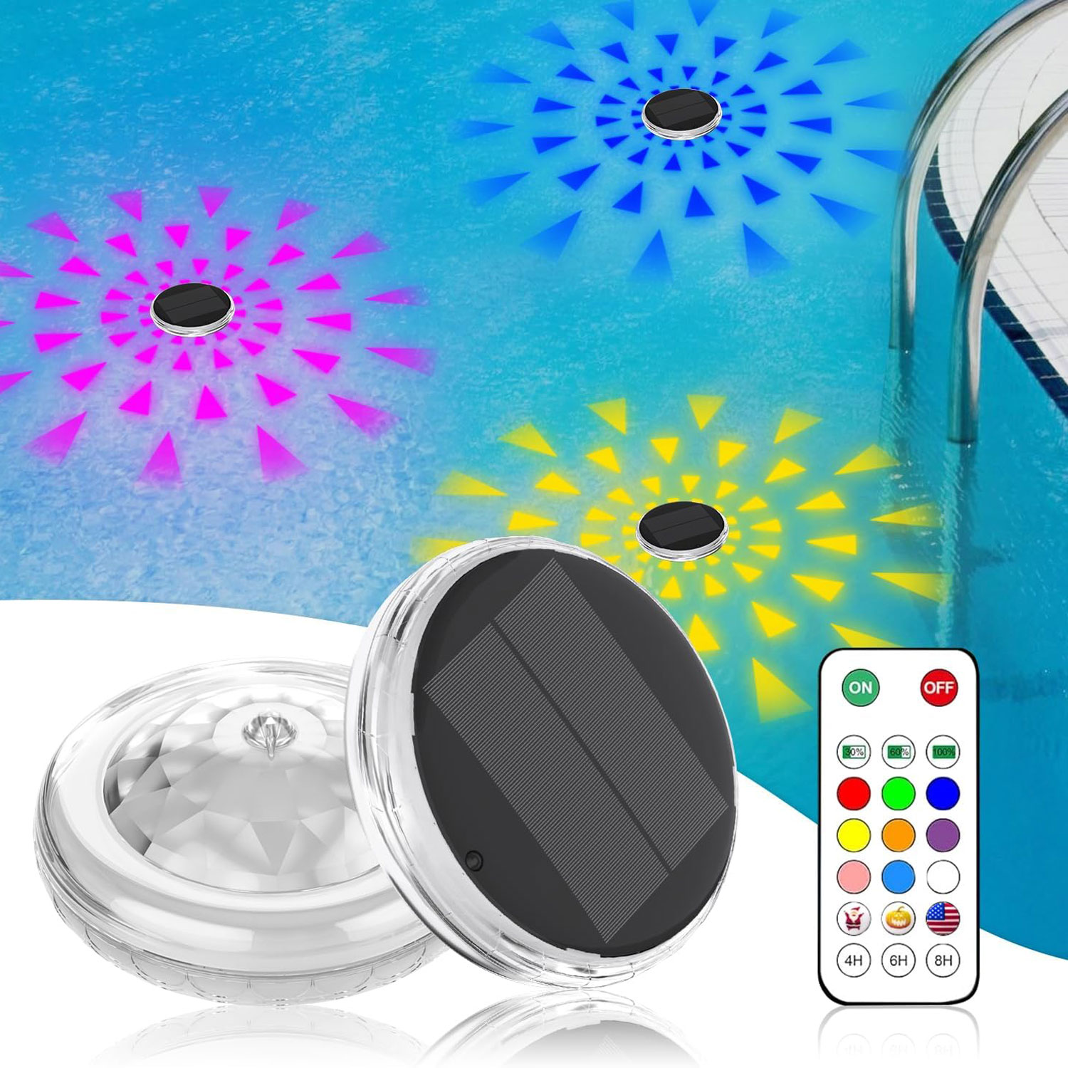 Lumières de piscine, flottante - Pool Light Solar Rechargeable avis et prix