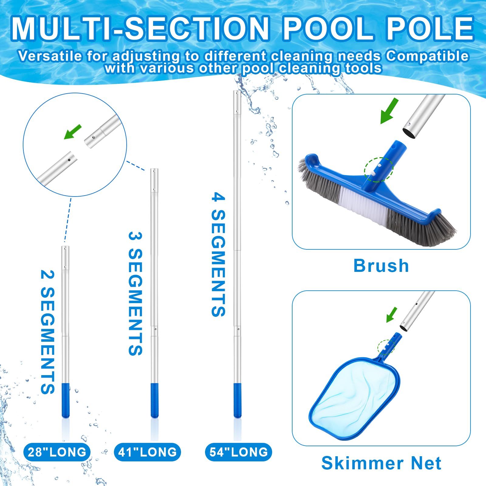 Kit de nettoyage de piscine 3  - Pool Skimmer Net avis et prix