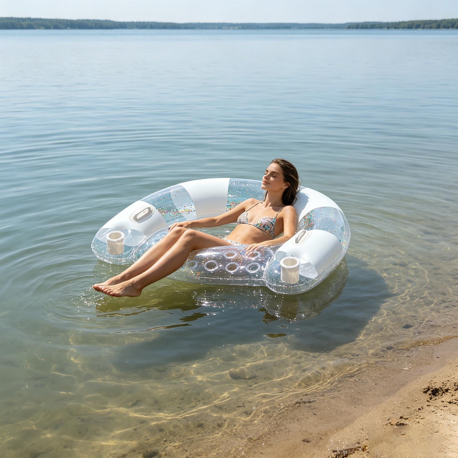 Chaise longue flottante gonfla - Pool Lounger Inflatable avis et prix