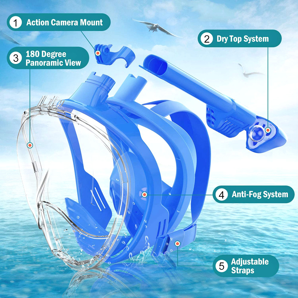 Masque de plongée complet pour - Snorkel Mask Full Face avis et prix
