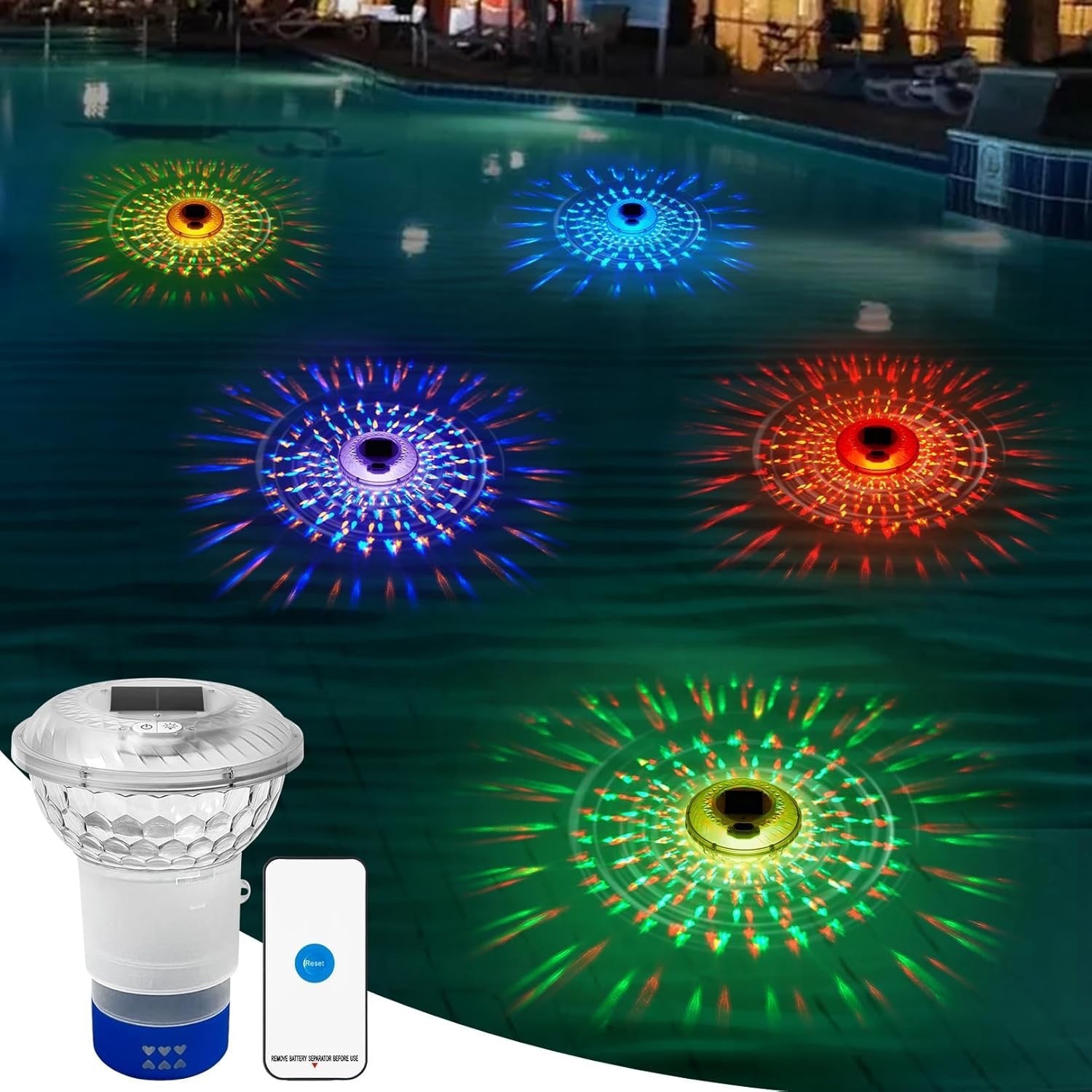 Lampe de piscine solaire recha - Pool Light Solar Rechargeable avis et prix