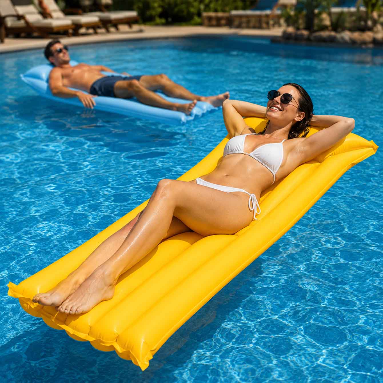 Matelas gonflable de piscine 1 - Pool Float Ring Inflatable avis et prix
